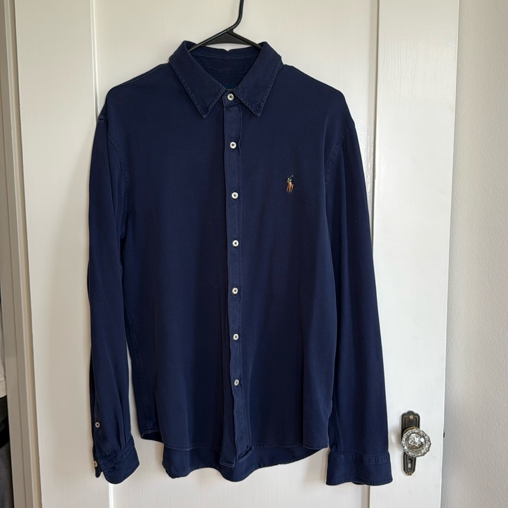 Polo Ralph Lauren Navy Long-Sleeve Button-Up Shirt